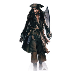 Pirates of the Caribbean cardboard cutout. Captain Jack life size cardboard cutout