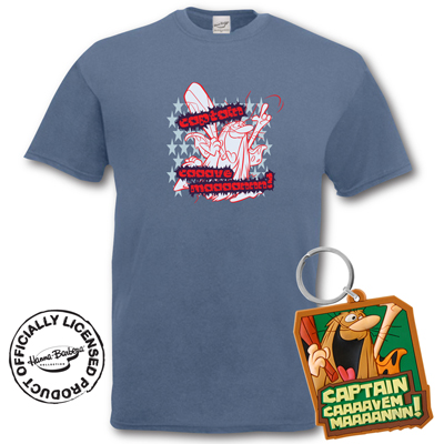 Captain Caveman T-Shirt and Keyring Giftset