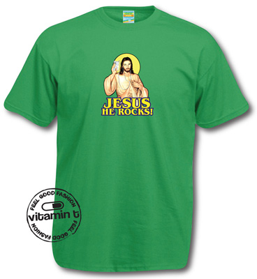 Jesus Rocks T-Shirt - Mens Large