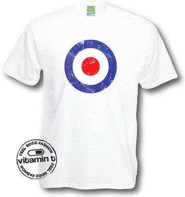 Mod t-shirt. Mod Target Vintage Style T-Shirt 