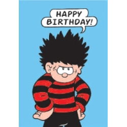 Beano greetings card. Dennis the Menace Happy Birthday