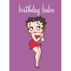 Betty Boop greetings card. Birthday Babe