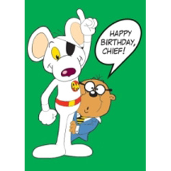 Danger Mouse greetings card. Happy Birthday Chief 