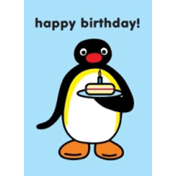Pingu Greetings Card. Happy Birthday