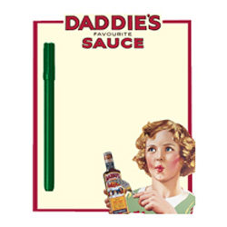 Novelty memo board. Daddies Sauce