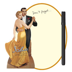 Novelty memo board. Dancing Couple
