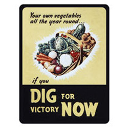 Metal magnet. Dig For Victory