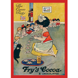 Metal magnet. Frys Cocoa Party