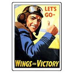 Metal magnet. Lets Go (Wings for Victory)