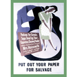 Metal magnet. Put Out Your Paper For Salvage