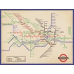 London Underground poster. Vintage 1936 Map art print 60 x 80cm