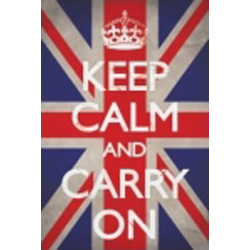 Keep Calm And Carry On poster. Union Jack 61 x 91.5 cm