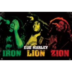 Bob Marley poster. Iron Lion Zion 24 x 36 inch