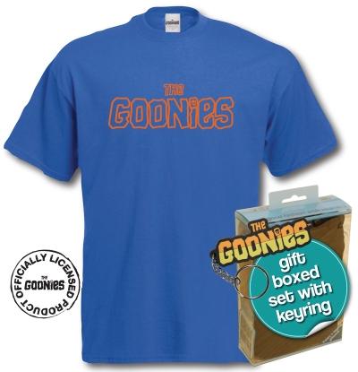 The Goonies T-Shirt and Keyring Giftset. Logo
