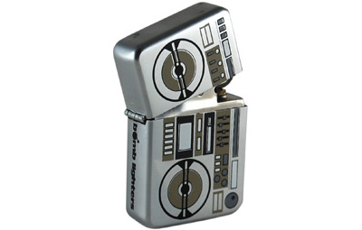 Ghettoblaster Lighter. Matte Chrome