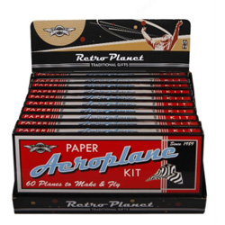 Retro paper plane making kit