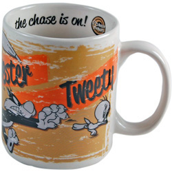 Looney Tunes Mug. Granny Sylvester Tweety Chase Mug
