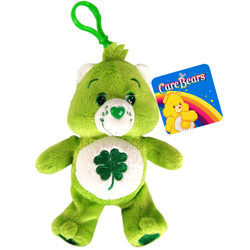 Good Luck Care Bear Beanie Bag Clip 6 inch