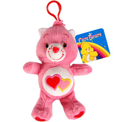 Love a Lot Care Bear Beanie Bag Clip 6 inch